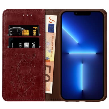 iPhone 13 PRO MAX lommebokdeksel etui (rød)