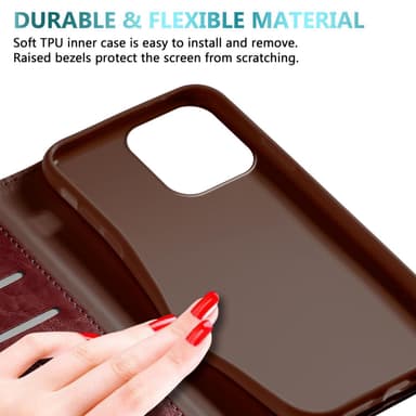 iPhone 13 PRO MAX lommebokdeksel etui (rød)