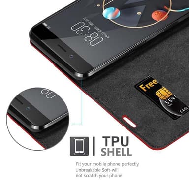 ZTE Nubia Z17 MINI lommebokdeksel case (rød)