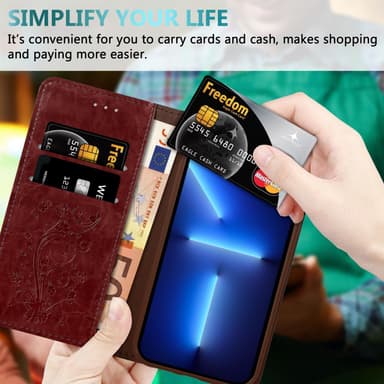 iPhone 13 PRO MAX lommebokdeksel etui (rød)