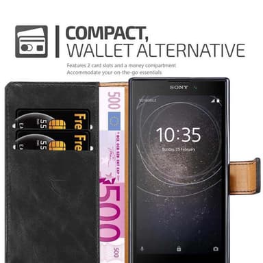 Sony Xperia L2 lommebokdeksel etui (svart)