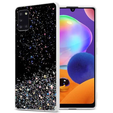 Samsung Galaxy A31 Silikondeksel Glitter (Svart)