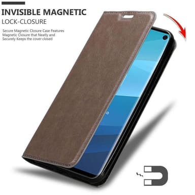 Samsung Galaxy S10 4G lommebokdeksel case (brun)