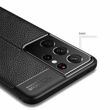 Samsung Galaxy S21 ULTRA Deksel Kunstskinn (svart)