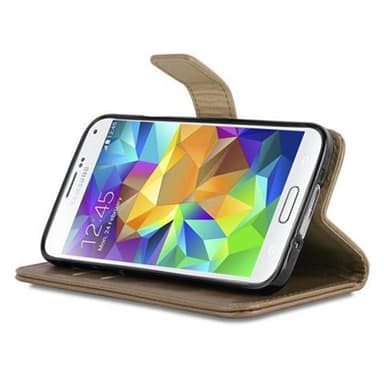 Samsung Galaxy S5 / S5 NEO lommebokdeksel etui (brun)