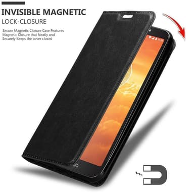 Motorola MOTO E5 PLAY lommebokdeksel case (svart)