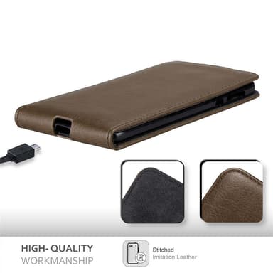 Motorola MOTO Z deksel flip cover (brun)
