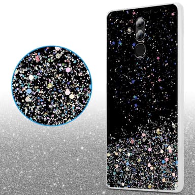 Huawei MATE 20 LITE Silikondeksel Glitter (svart)