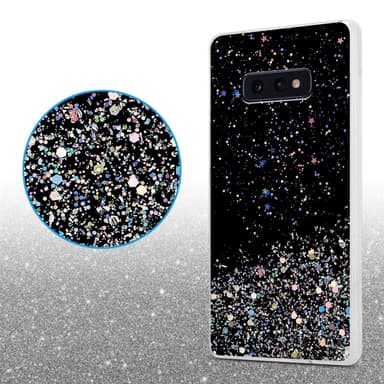 Samsung Galaxy S10e Silikondeksel Glitter (svart)