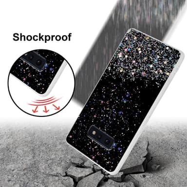 Samsung Galaxy S10e Silikondeksel Glitter (svart)
