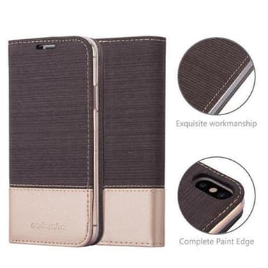 iPhone X / XS lommebokdeksel etui (grå)