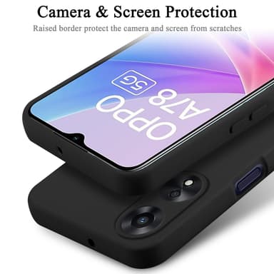 OPPO A78 5G silikondeksel case (Svart)