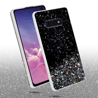 Samsung Galaxy S10e Silikondeksel Glitter (svart)
