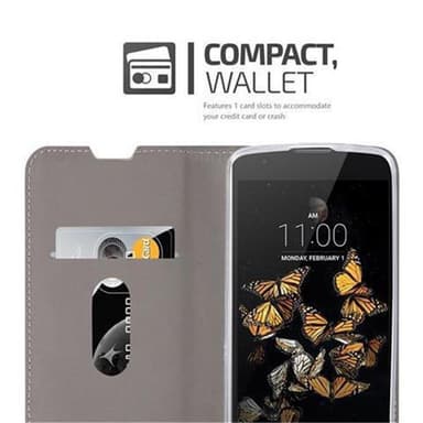 LG K8 2016 lommebokdeksel etui (grå)
