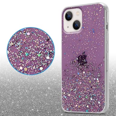 iPhone 13 MINI Silikondeksel Glitter (lilla)