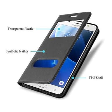 Samsung Galaxy J5 2016 lommebokdeksel cover (svart)