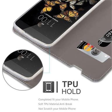 LG K8 2016 lommebokdeksel etui (grå)