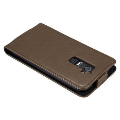 LG G2 deksel flip cover (brun)