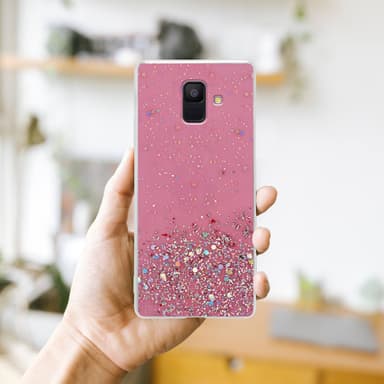 Samsung Galaxy A6 2018 Silikondeksel Glitter (rosa)