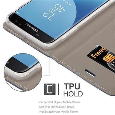 Samsung Galaxy J7 2017 lommebokdeksel etui (blå)