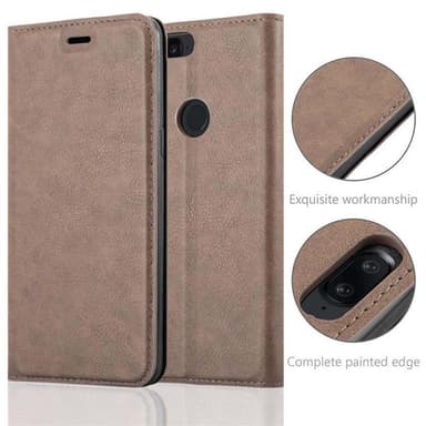 OnePlus 5T lommebokdeksel case (brun)