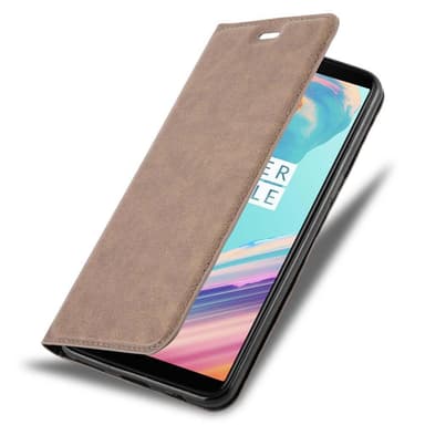 OnePlus 5T lommebokdeksel case (brun)
