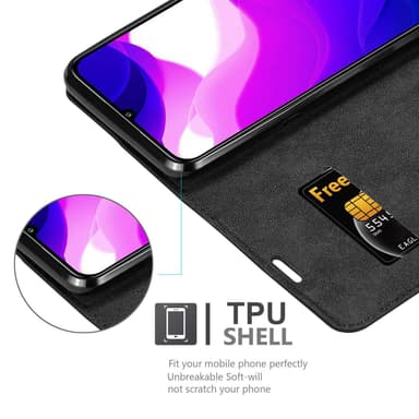 Xiaomi Mi 10 LITE lommebokdeksel case (svart)