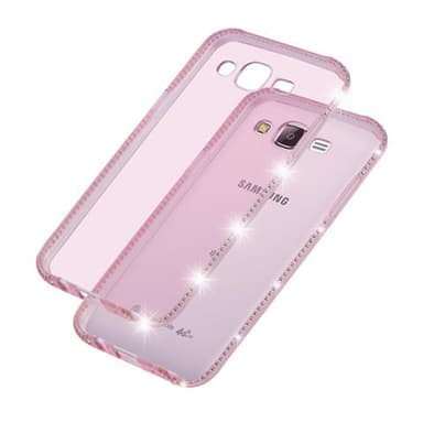 Samsung Galaxy J5 2015 Deksel Glitter Case (rosa)