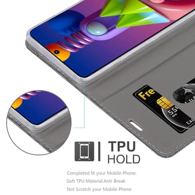 Samsung Galaxy M51 lommebokdeksel etui (grå)