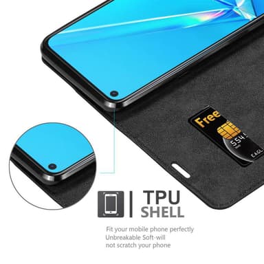 Oppo A92 lommebokdeksel case (svart)