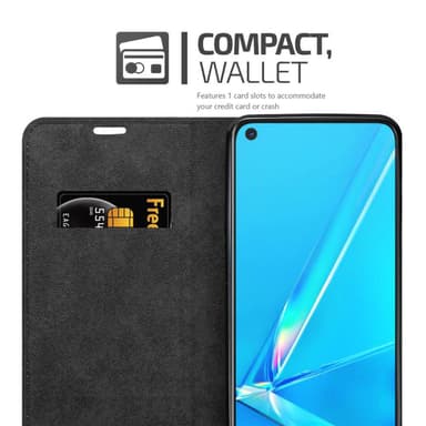 Oppo A92 lommebokdeksel case (svart)