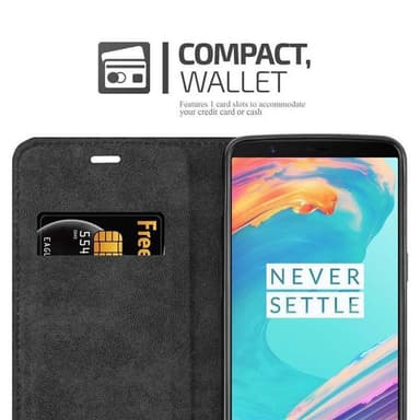 OnePlus 5T lommebokdeksel case (brun)