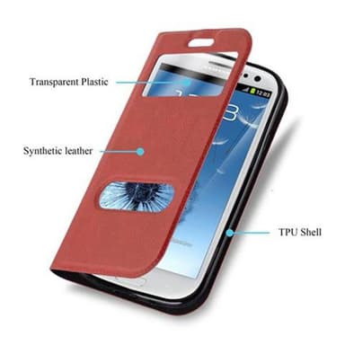 Samsung Galaxy S3 / S3 NEO lommebokdeksel cover (rød)