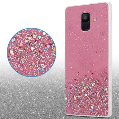 Samsung Galaxy A6 2018 Silikondeksel Glitter (rosa)
