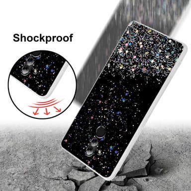 Huawei MATE 20 LITE Silikondeksel Glitter (svart)