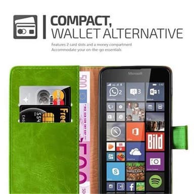 Nokia Lumia 640 lommebokdeksel etui (grønn)