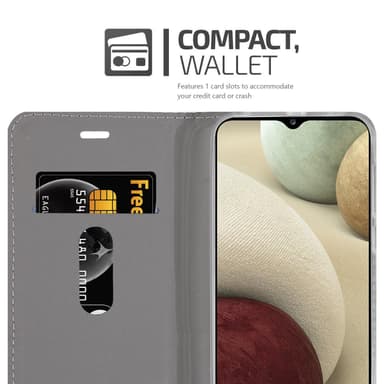 Samsung Galaxy A12 / M12 lommebokdeksel etui (grå)