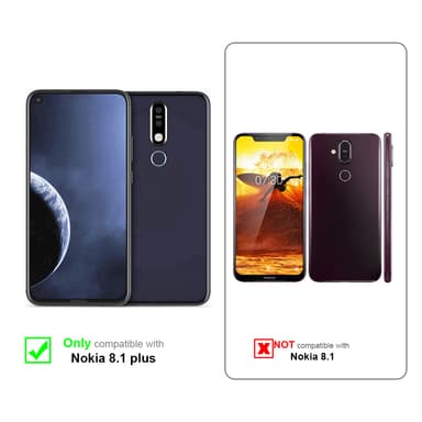 Deksel Nokia 8.1 PLUS Veske (Svart)