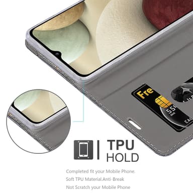 Samsung Galaxy A12 / M12 lommebokdeksel etui (grå)