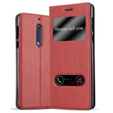 Nokia 5 2017 lommebokdeksel cover (rød)