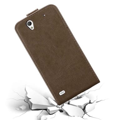 Sony Xperia C4 deksel flip cover (brun)