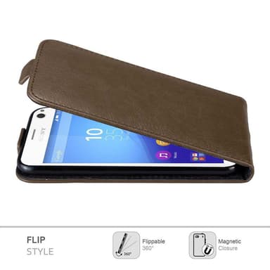Sony Xperia C4 deksel flip cover (brun)
