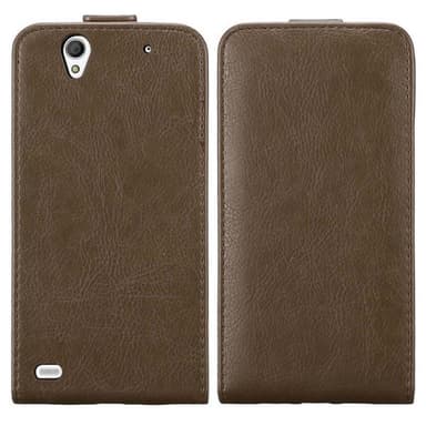 Sony Xperia C4 deksel flip cover (brun)