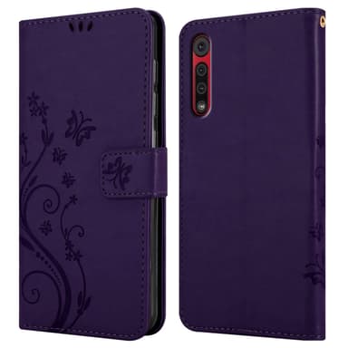 Motorola MOTO G8 lommebokdeksel Blomster (lilla)