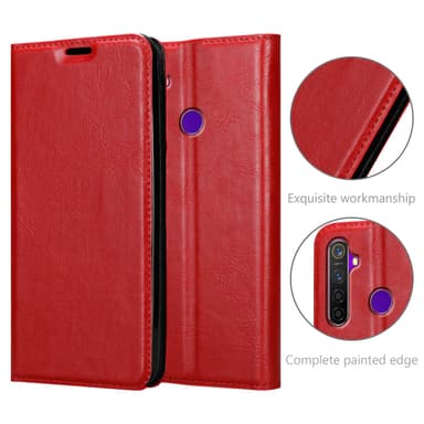 Realme 5 / 5i / 6i / C3 lommebokdeksel case (rød)