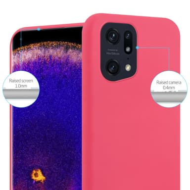 Deksel Oppo FIND X5 PRO Silikon cover (rød)