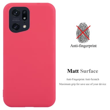 Deksel Oppo FIND X5 PRO Silikon cover (rød)