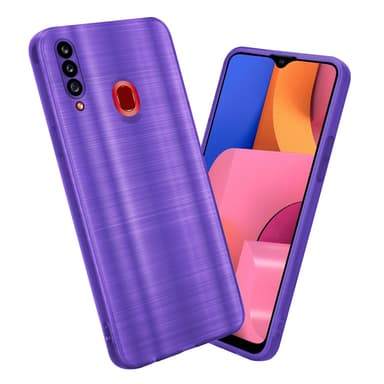 Samsung Galaxy A20s Silikondeksel Beskyttelse (lilla)