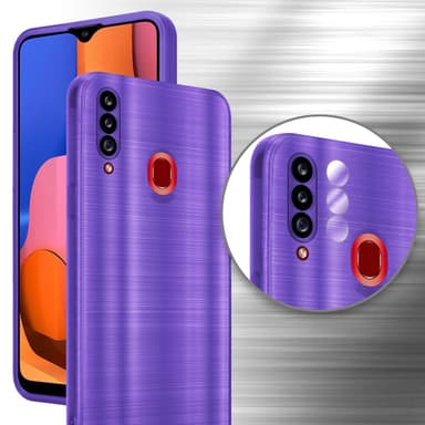 Samsung Galaxy A20s Silikondeksel Beskyttelse (lilla)