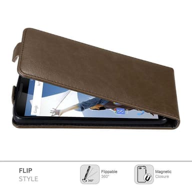 Motorola Google NEXUS 6 deksel flip cover (brun)